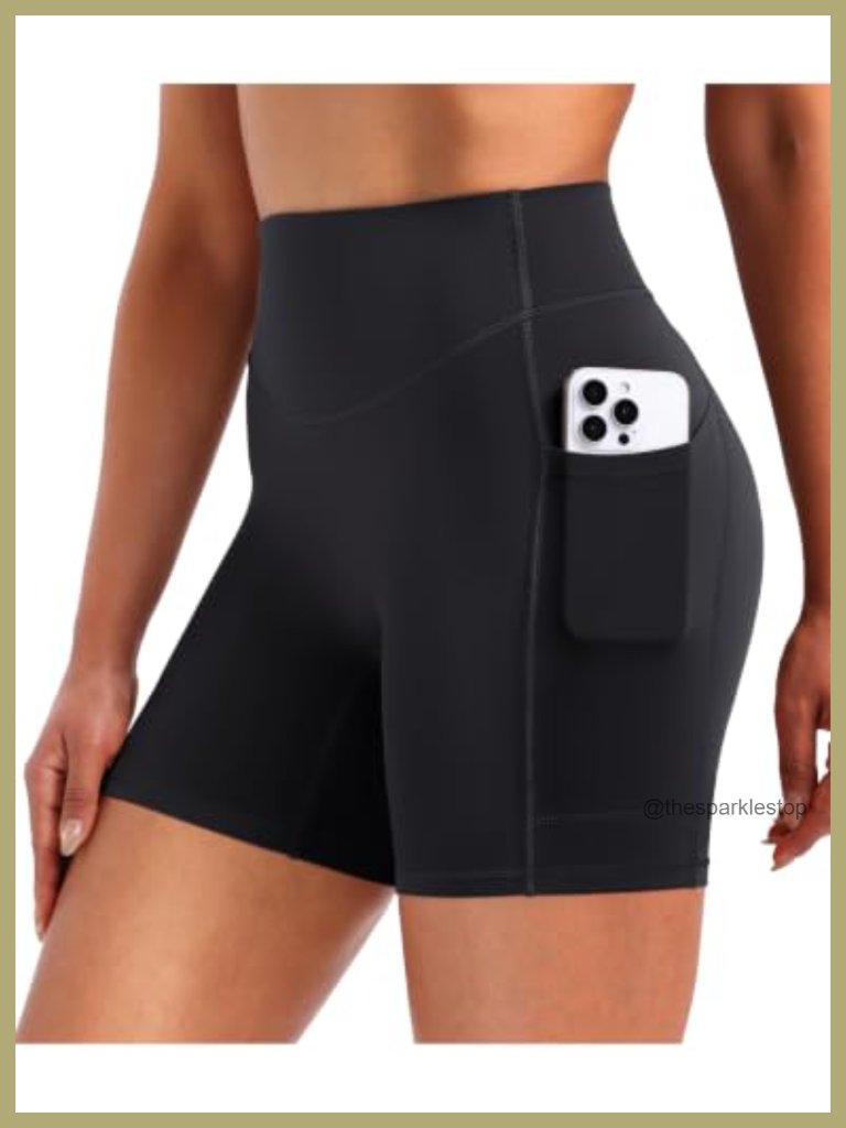 Biker Shorts Women With Pockets Spandex Workout Shorts Lightweight Summer